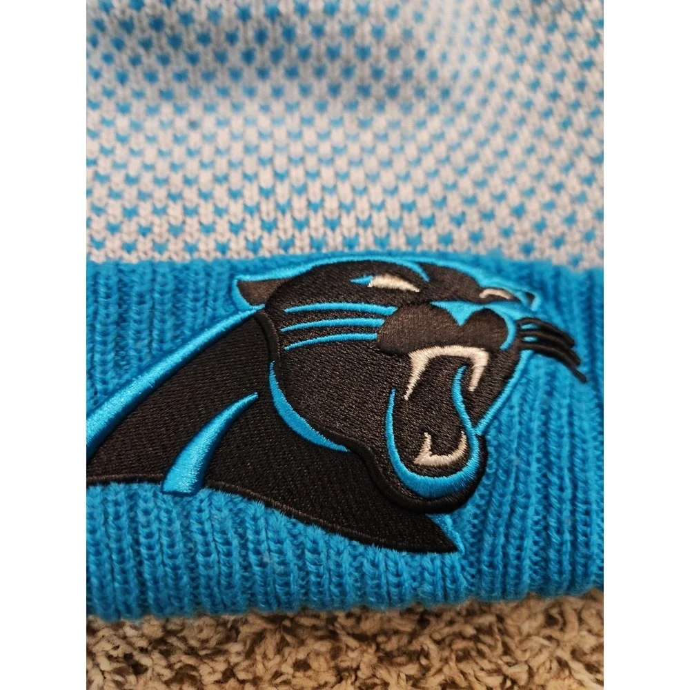 Carolina Panthers New Era NFL Cuffed Knit Hat Beanie Gray Blue‎ Unisex OSFM